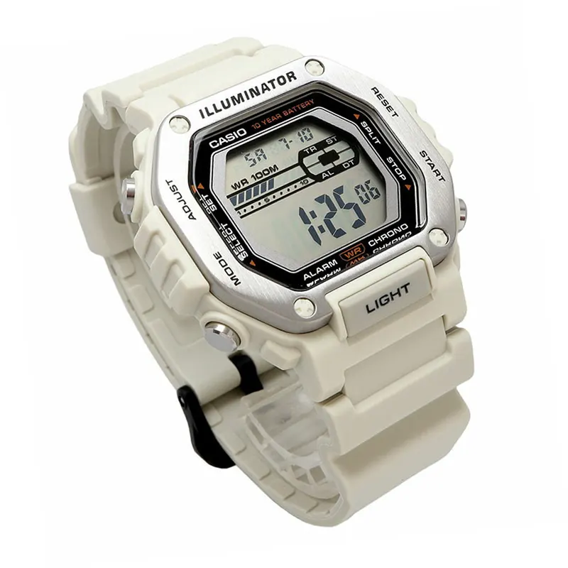 Casio Sports Youth Digital Dial White Resin Band Men's Watch- MWD-110H-8AV